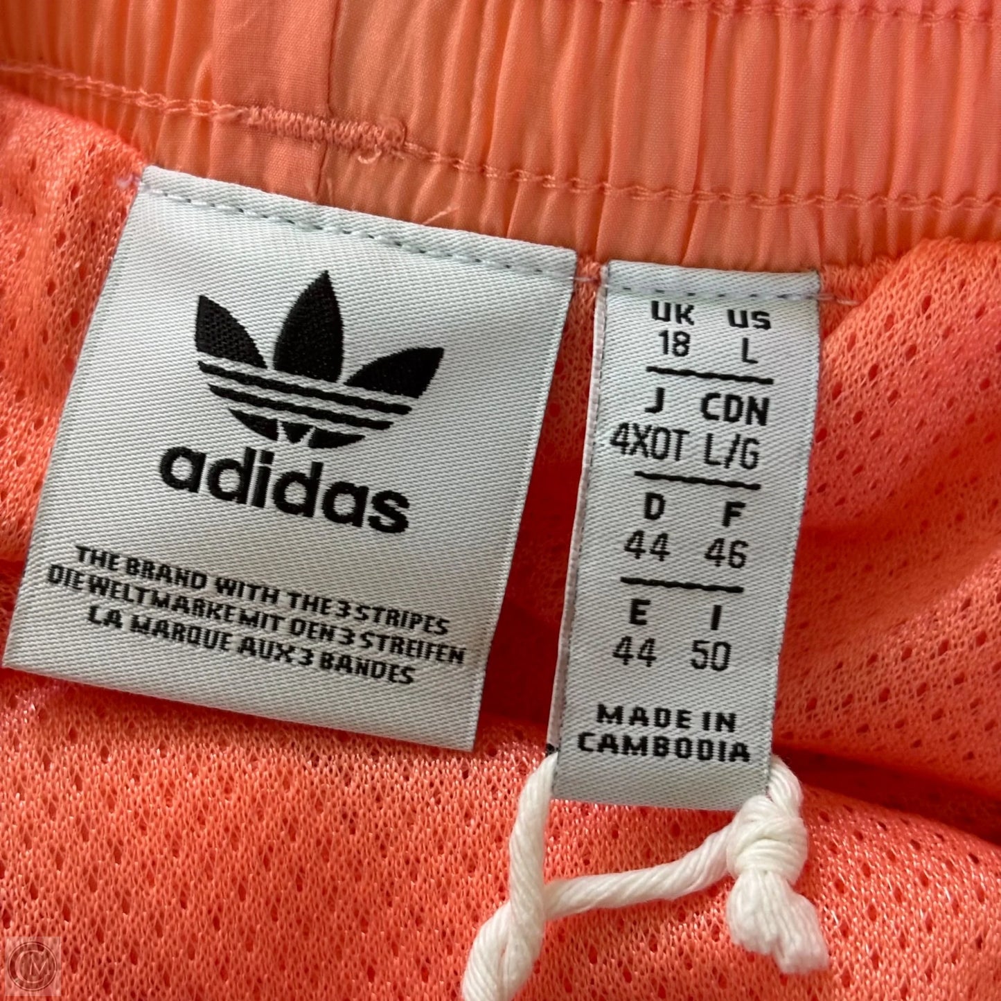 Athletic Pants By Adidas In Orange, Size: L