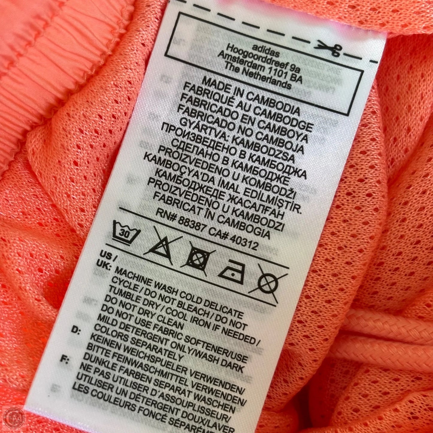 Athletic Pants By Adidas In Orange, Size: L