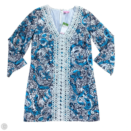 Dress Designer By Lilly Pulitzer In Blue & White, Size: L