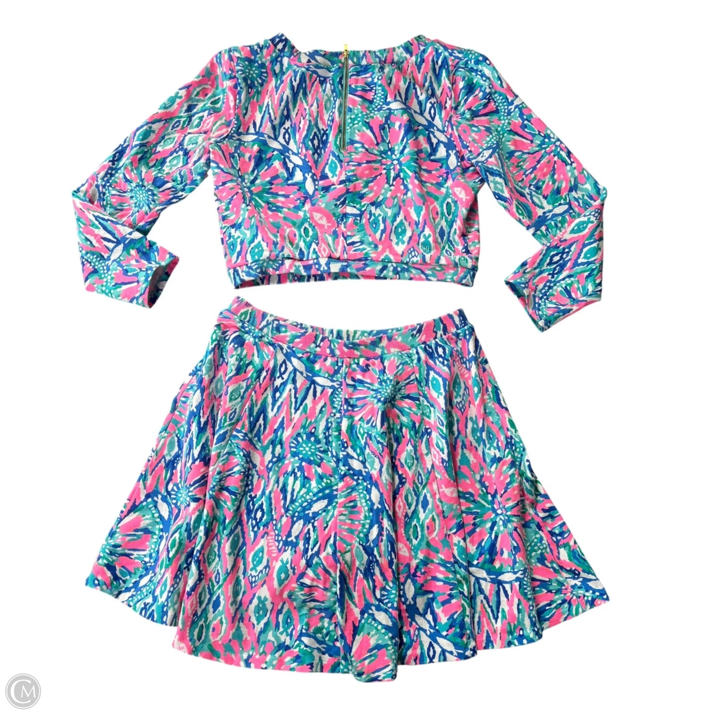 Skort Set Designer By Lilly Pulitzer In Blue & Purple, Size: M
