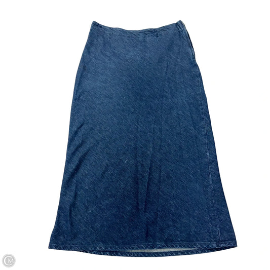 Skirt Maxi By Zara Basic In Blue Denim, Size: M