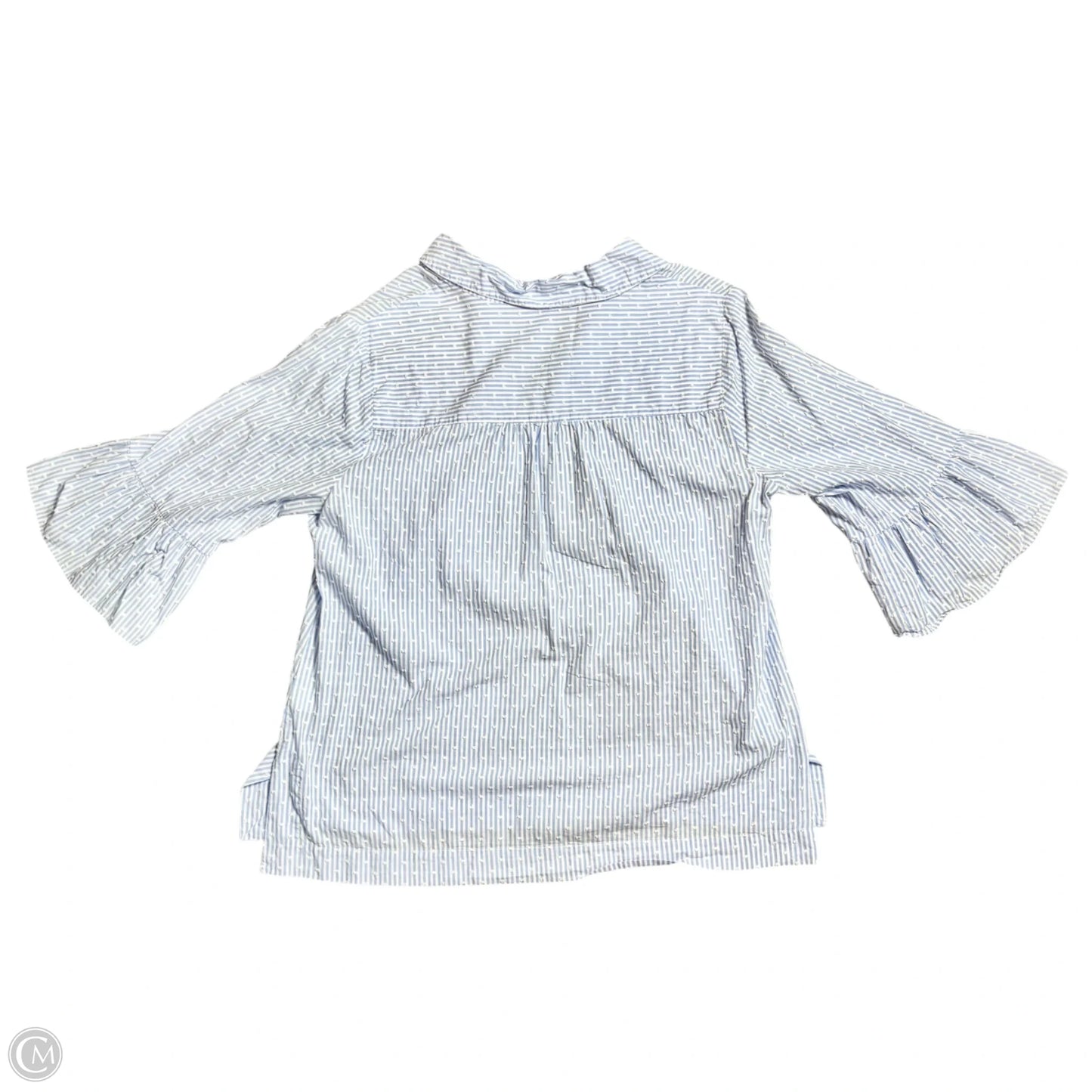 Top 3/4 Sleeve Designer By Lilly Pulitzer In Blue, Size: L
