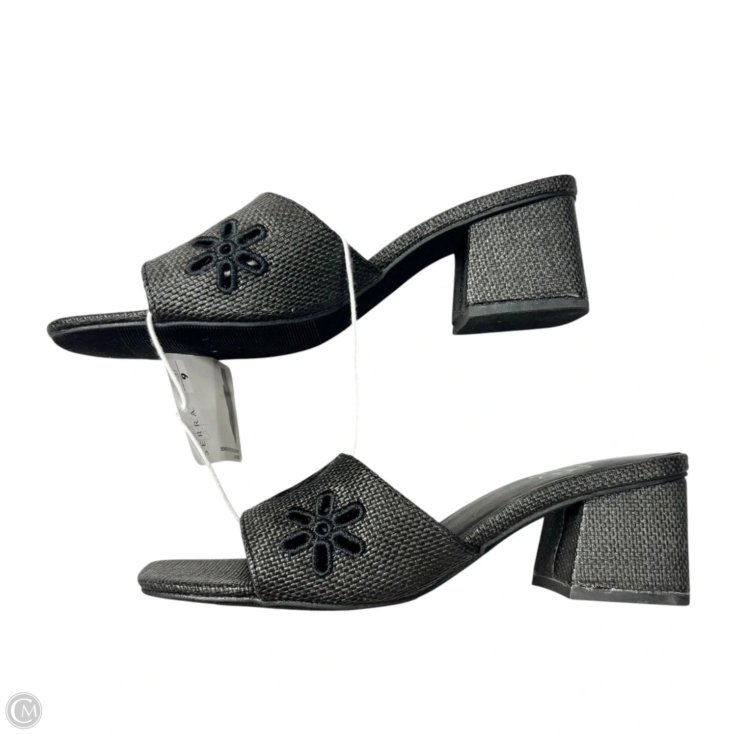 Sandals Heels Wedge By Serra In Black, Size: 9