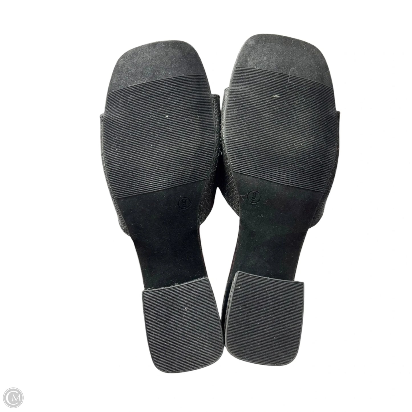 Sandals Heels Wedge By Serra In Black, Size: 9