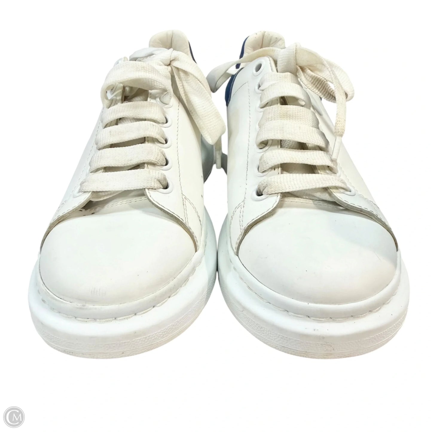 Shoes Luxury Designer By Alexander Mcqueen In Blue & White, Size: 9.5