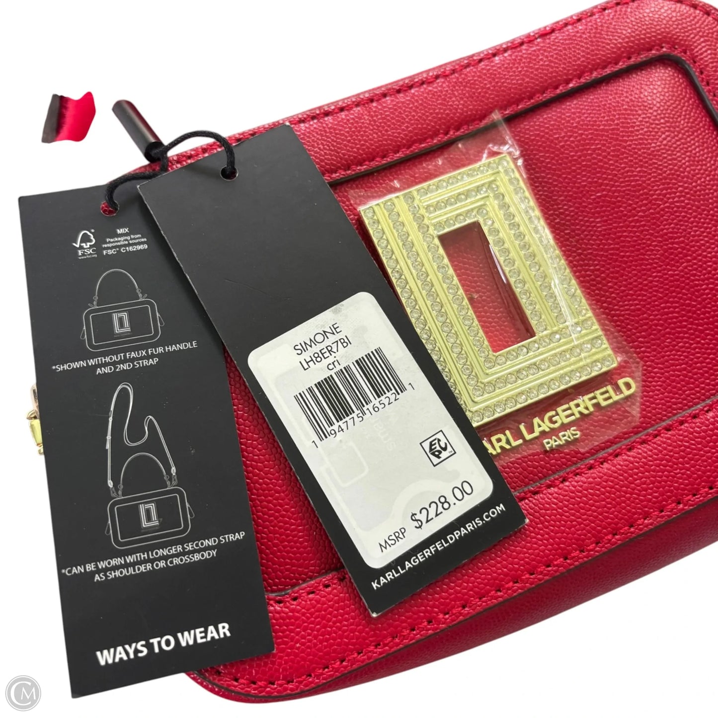 Crossbody Designer By Karl Lagerfeld, Size: Small