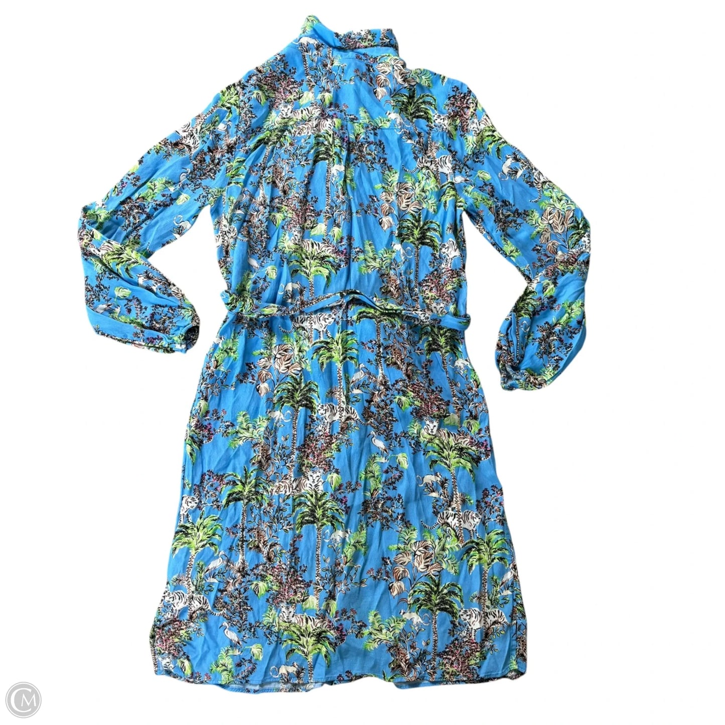 Dress Designer By Lilly Pulitzer In Blue & Tan, Size: S