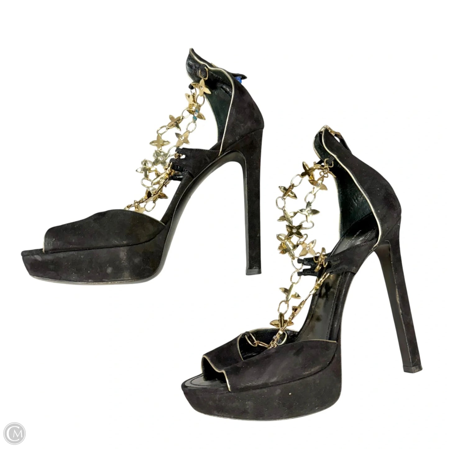Shoes Luxury Designer By Louis Vuitton In Black, Size: 8.5