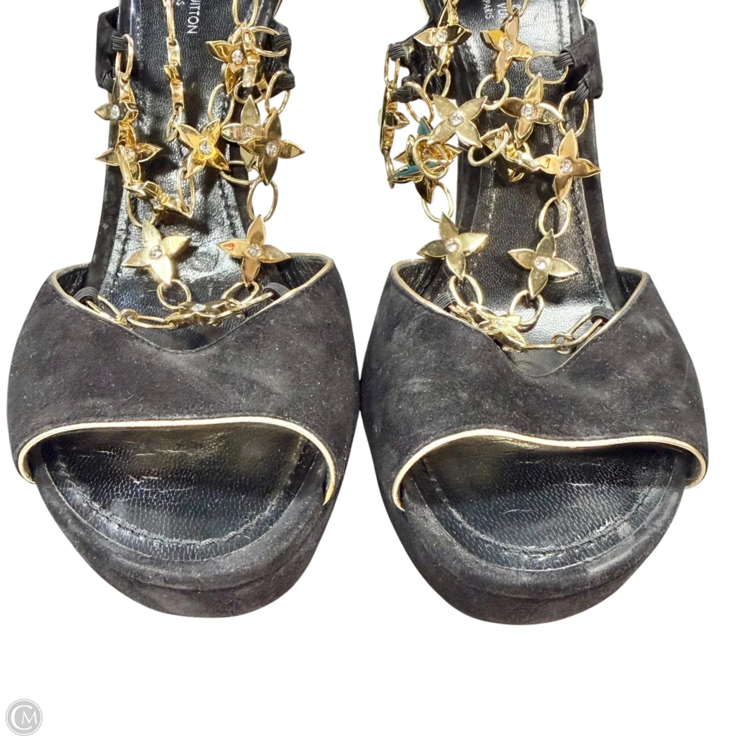 Shoes Luxury Designer By Louis Vuitton In Black, Size: 8.5