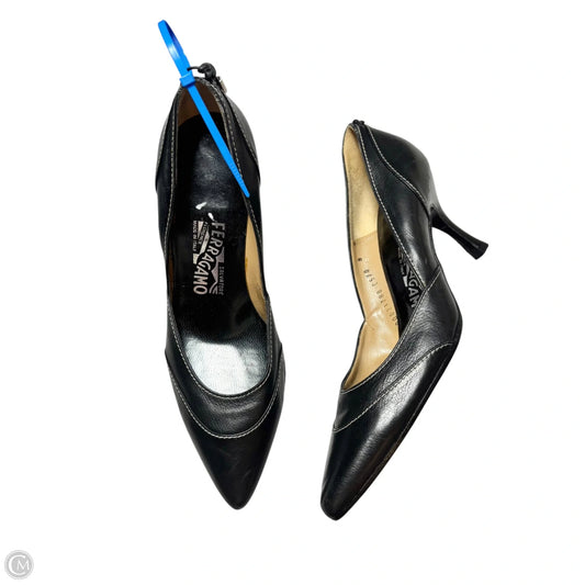 Shoes Luxury Designer By Ferragamo In Black, Size: 8