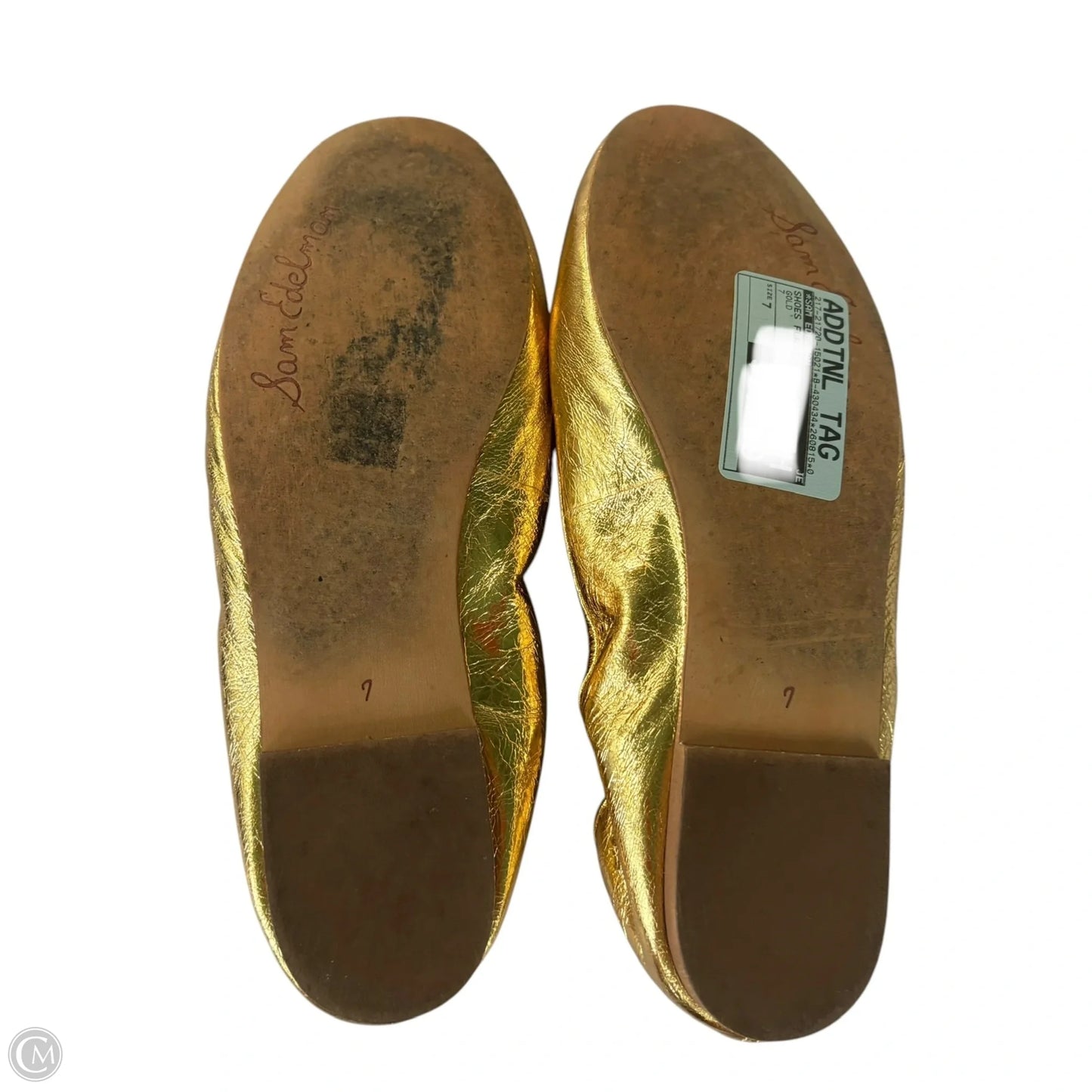 Shoes Flats By Sam Edelman In Gold, Size: 7