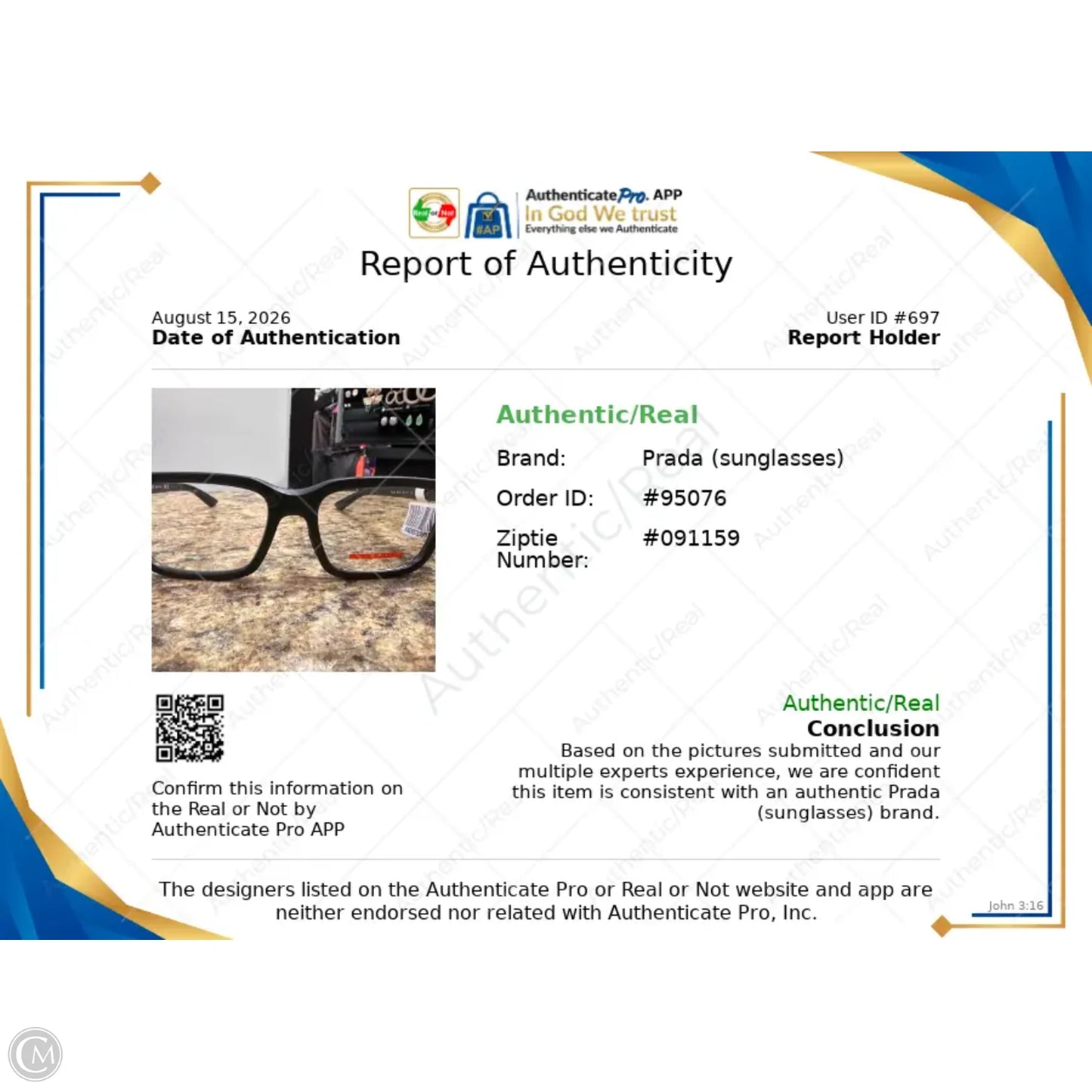 Sunglasses Luxury Designer By Prada