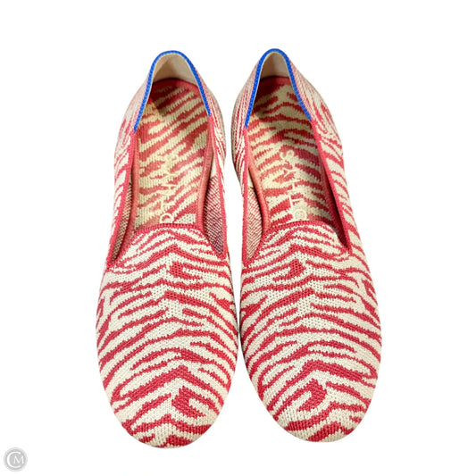 Shoes Flats By Rothys In Red & Tan, Size: 6
