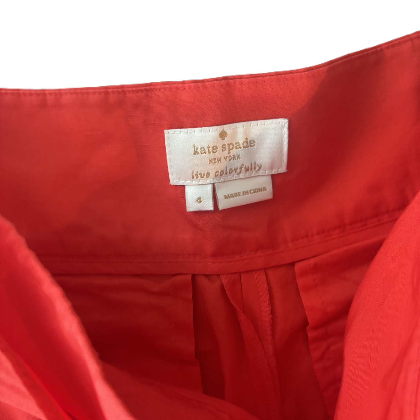 Pants Designer By Kate Spade In Red, Size: 4