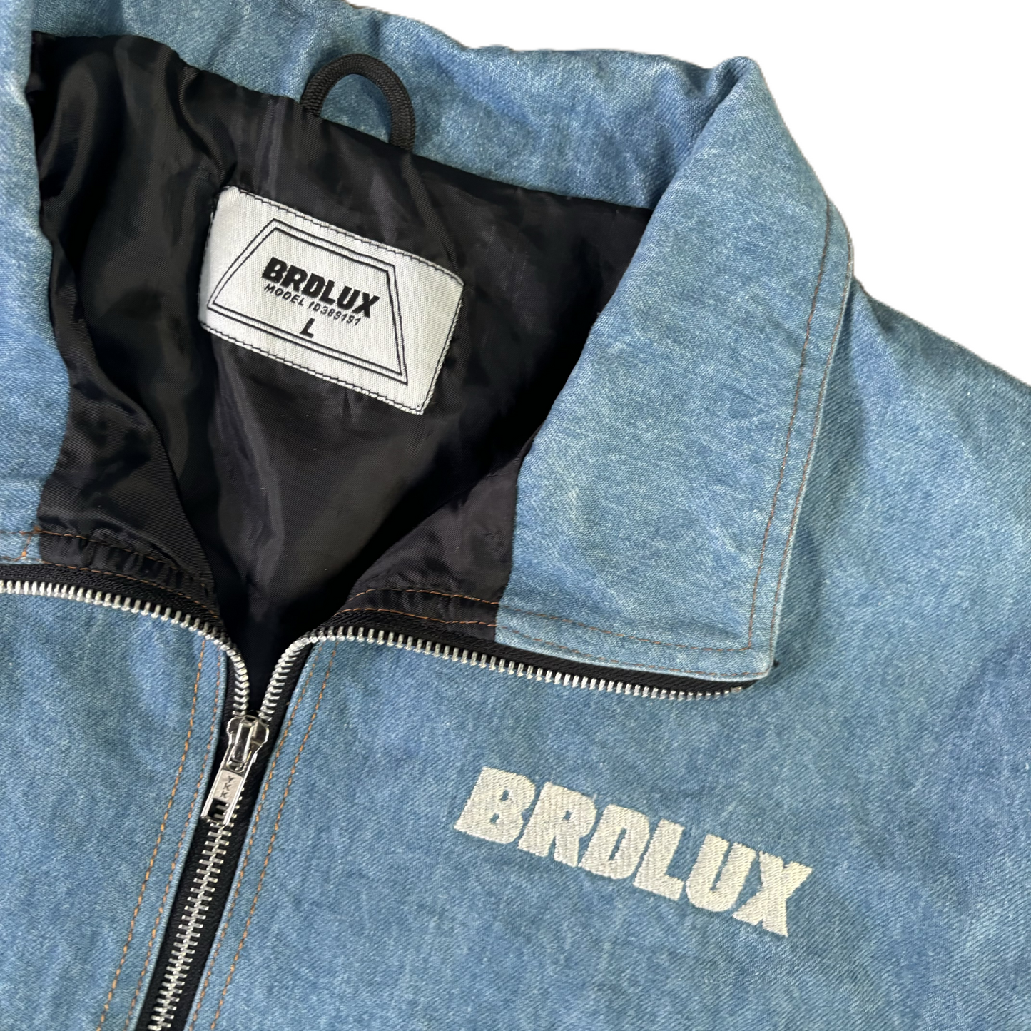 Jacket Denim By Brdlux In Blue Denim, Size: L