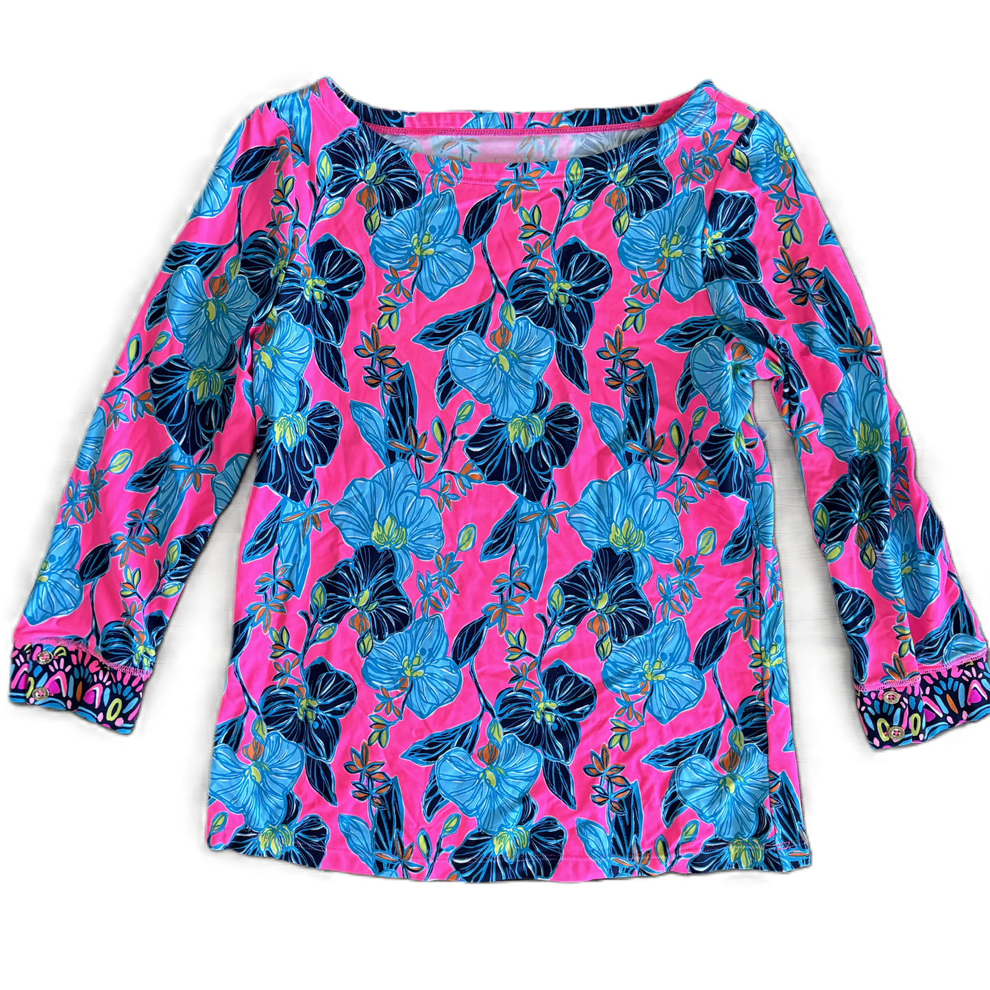 Tunic Designer By Lilly Pulitzer In Blue & Pink, Size: M