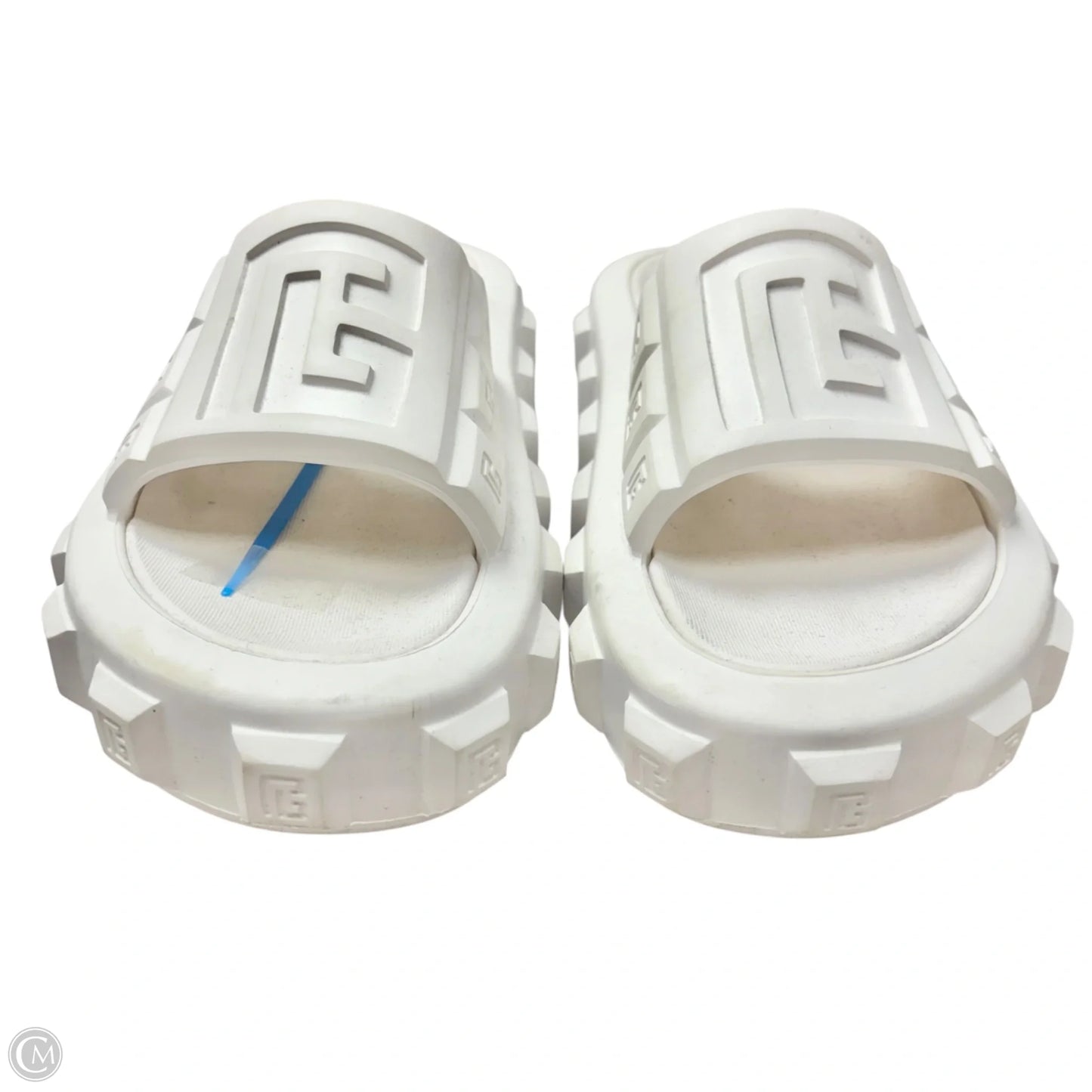 Sandals Luxury Designer By Balmain In White, Size: 6
