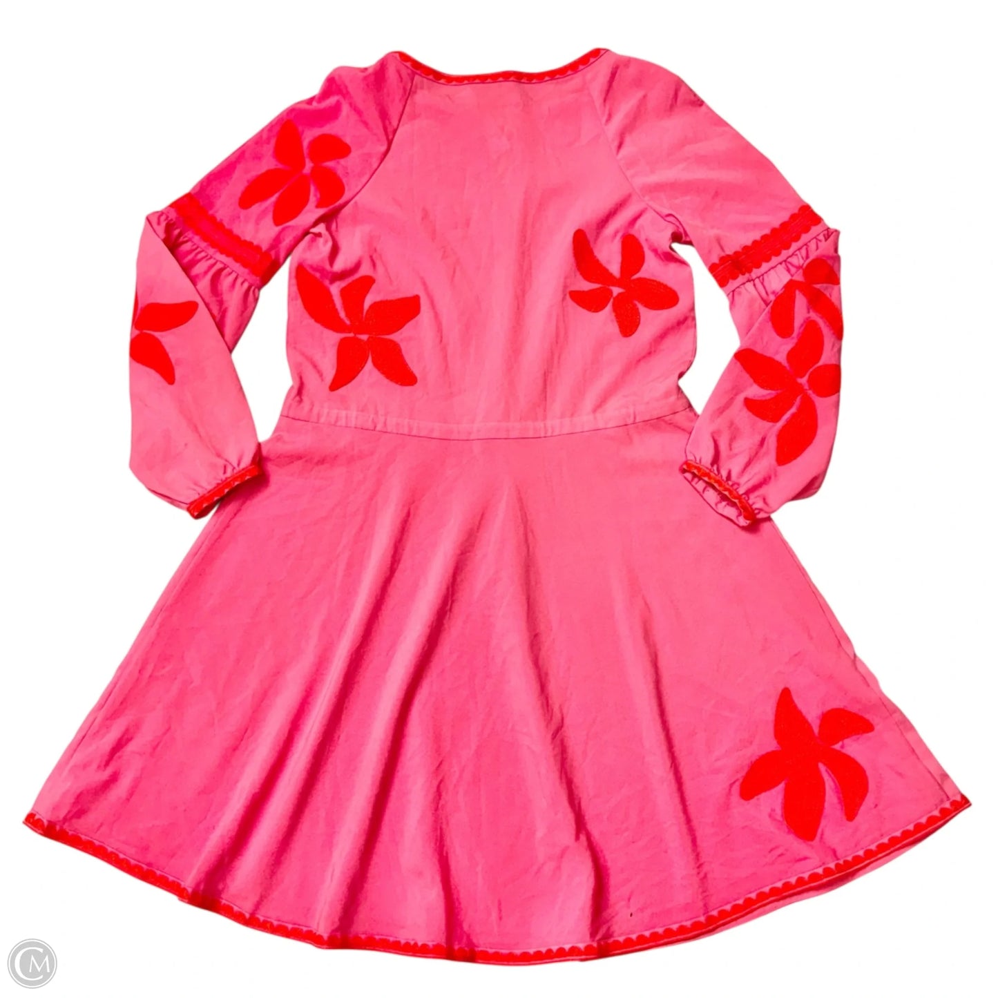 Dress Designer By Tory Burch In Pink & Red, Size: S