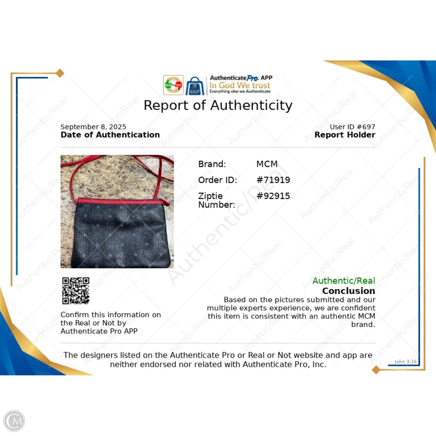 Crossbody Luxury Designer By Mcm, Size: Medium
