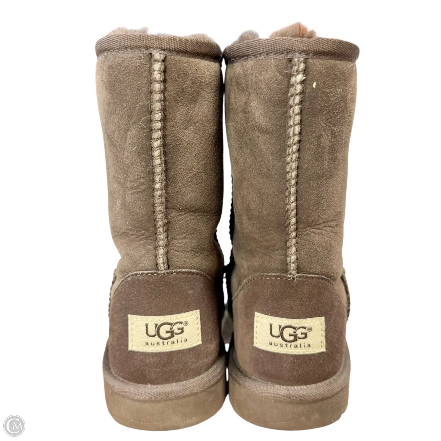 Boots Designer By Ugg In Brown, Size: 5