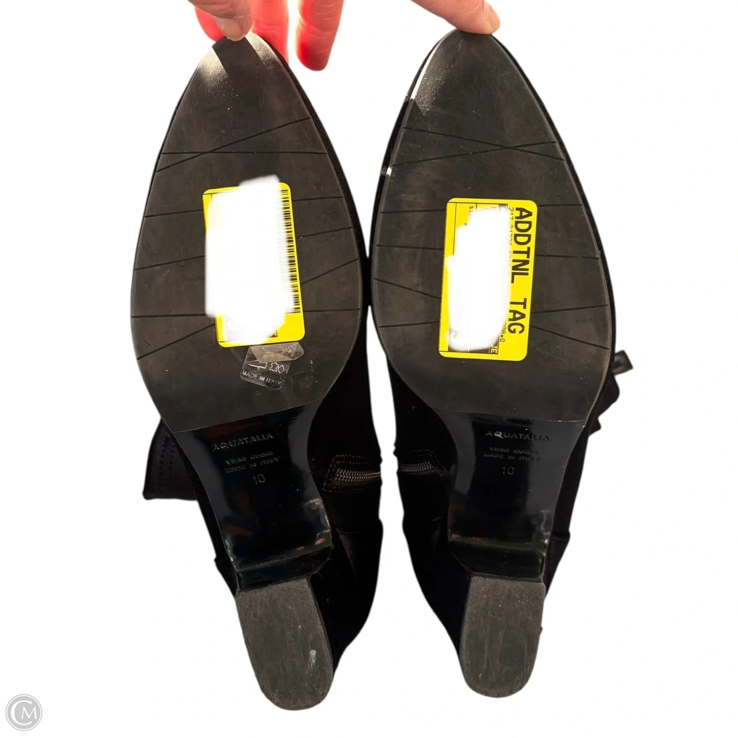 Boots Ankle Heels By Aquatalia In Black, Size: 10