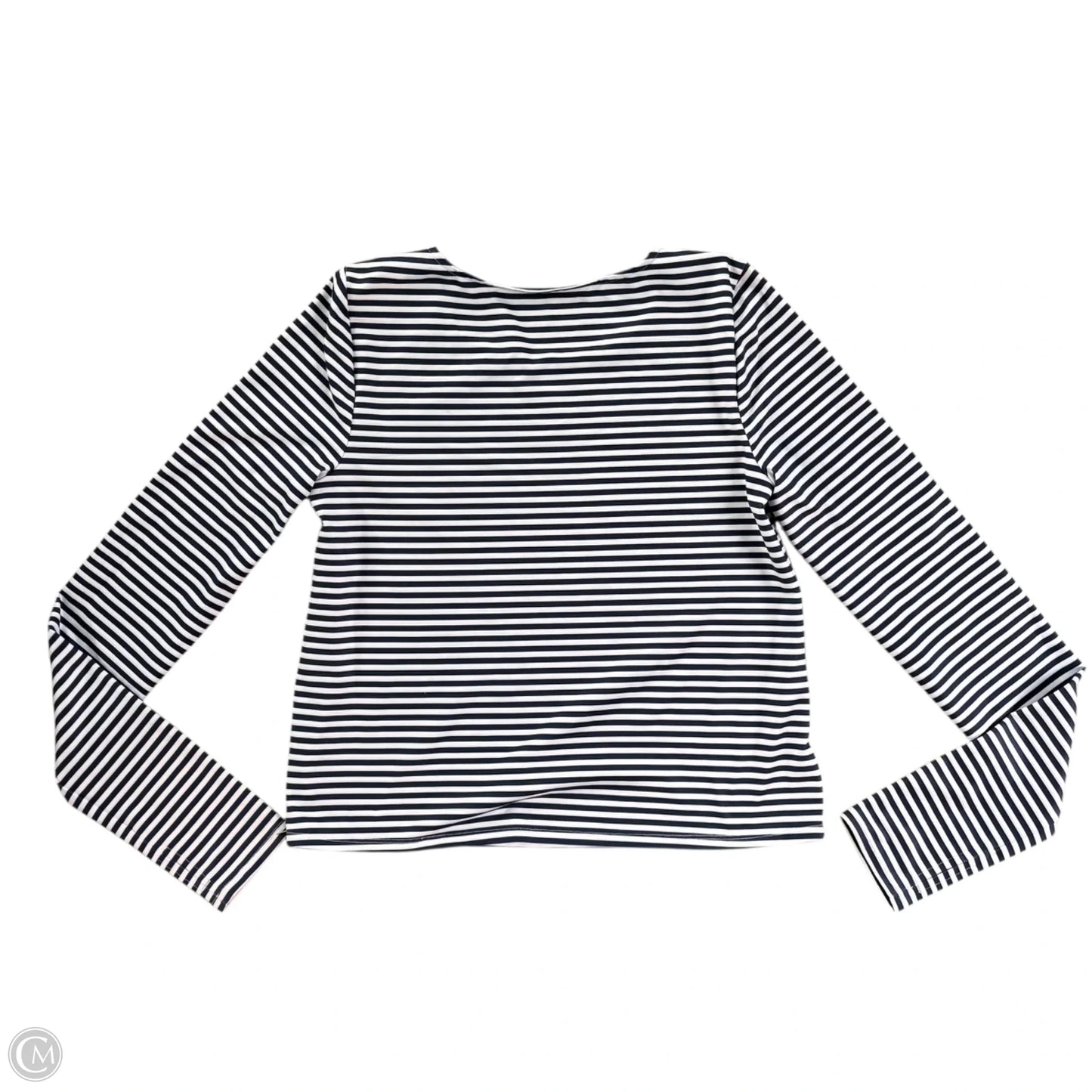 Top Long Sleeve Designer By Lilly Pulitzer In Blue & White, Size: S