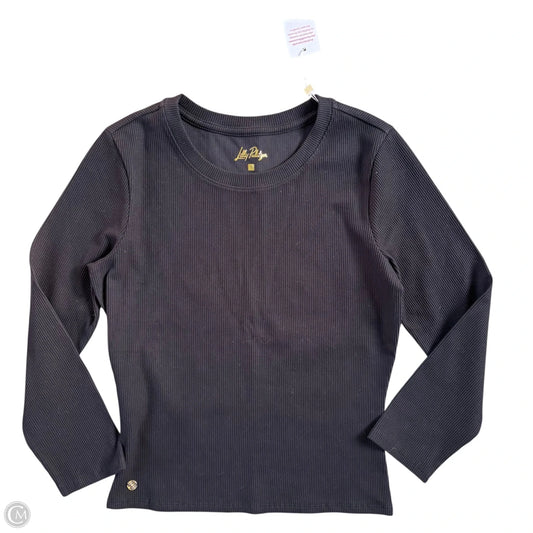 Top 3/4 Sleeve Designer By Lilly Pulitzer In Black, Size: S
