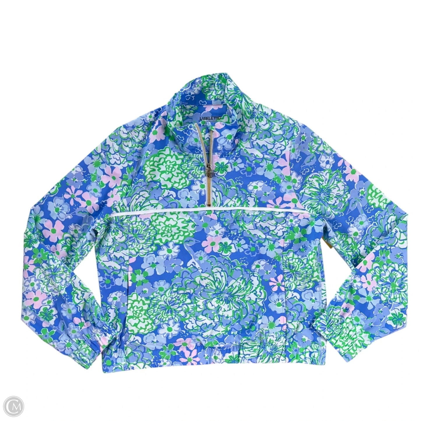 Jacket Designer By Lilly Pulitzer In Blue & Green, Size: S