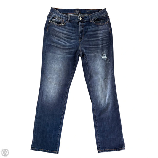 Jeans Straight By Judy Blue In Blue Denim, Size: 18