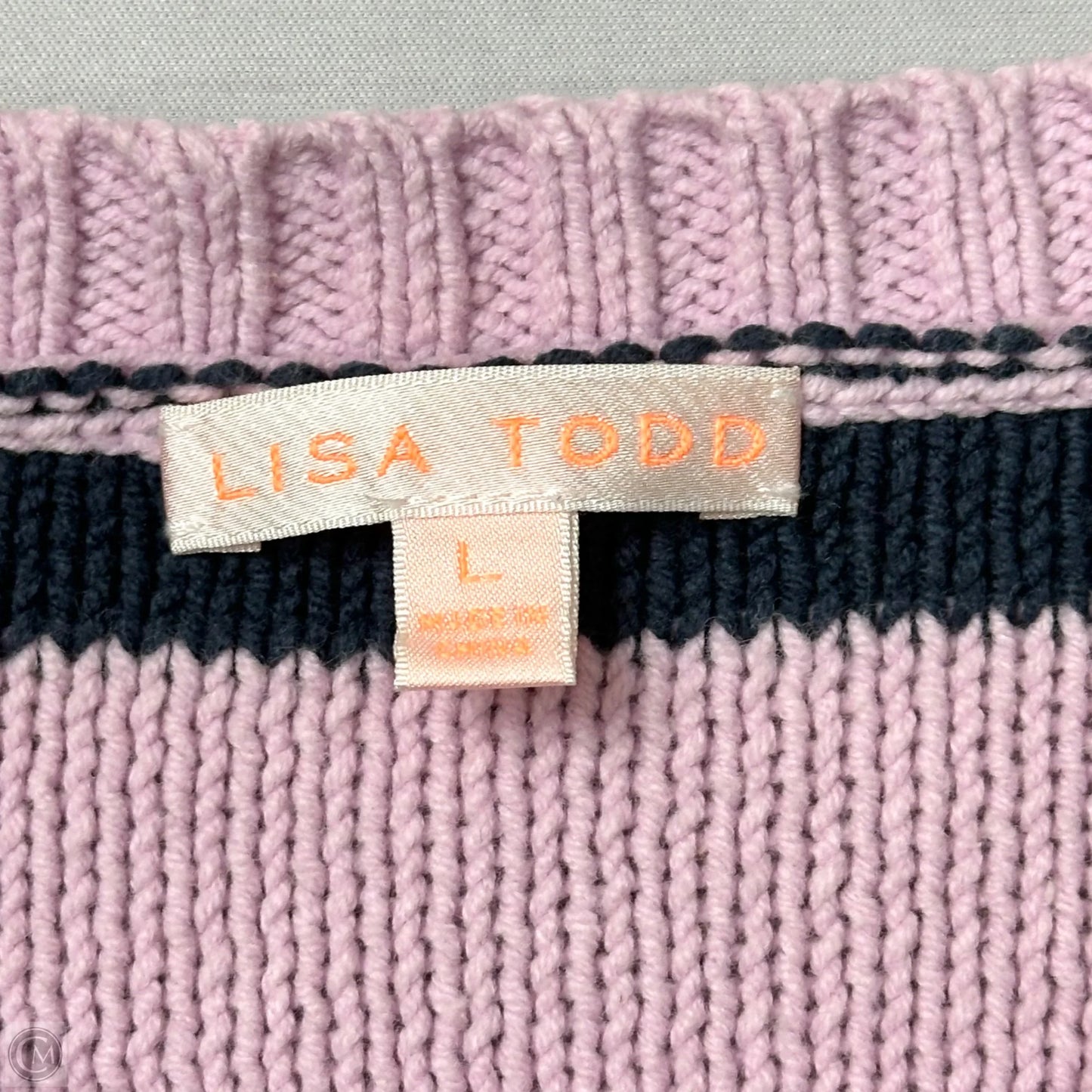 Sweatshirt Collar By Lisa Todd In Blue, Size: L