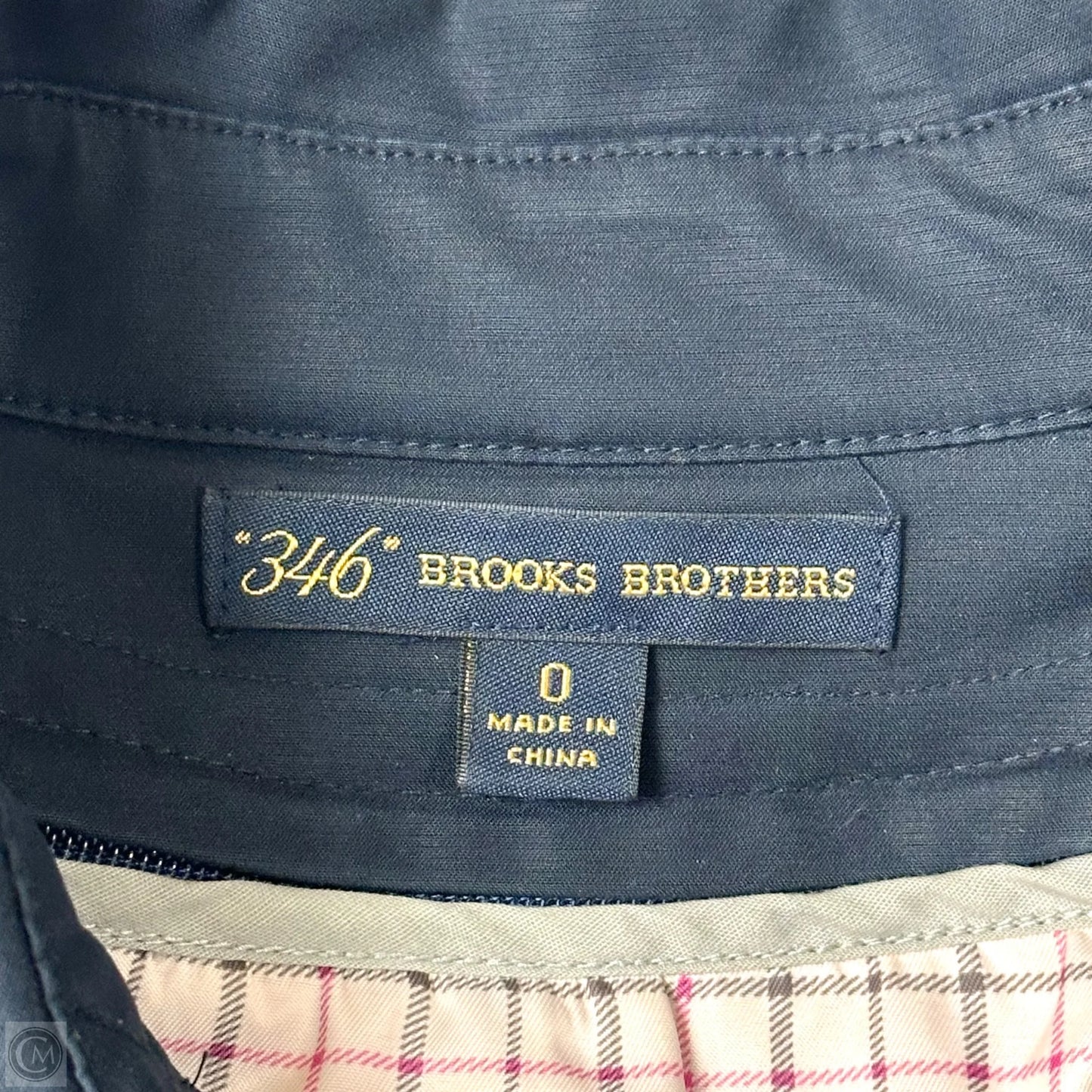 Coat Trench Coat By Brooks Brothers In Blue, Size: XS