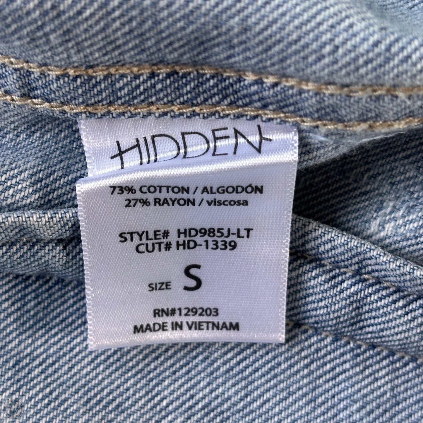 Jacket Denim By Hidden In Blue, Size: S