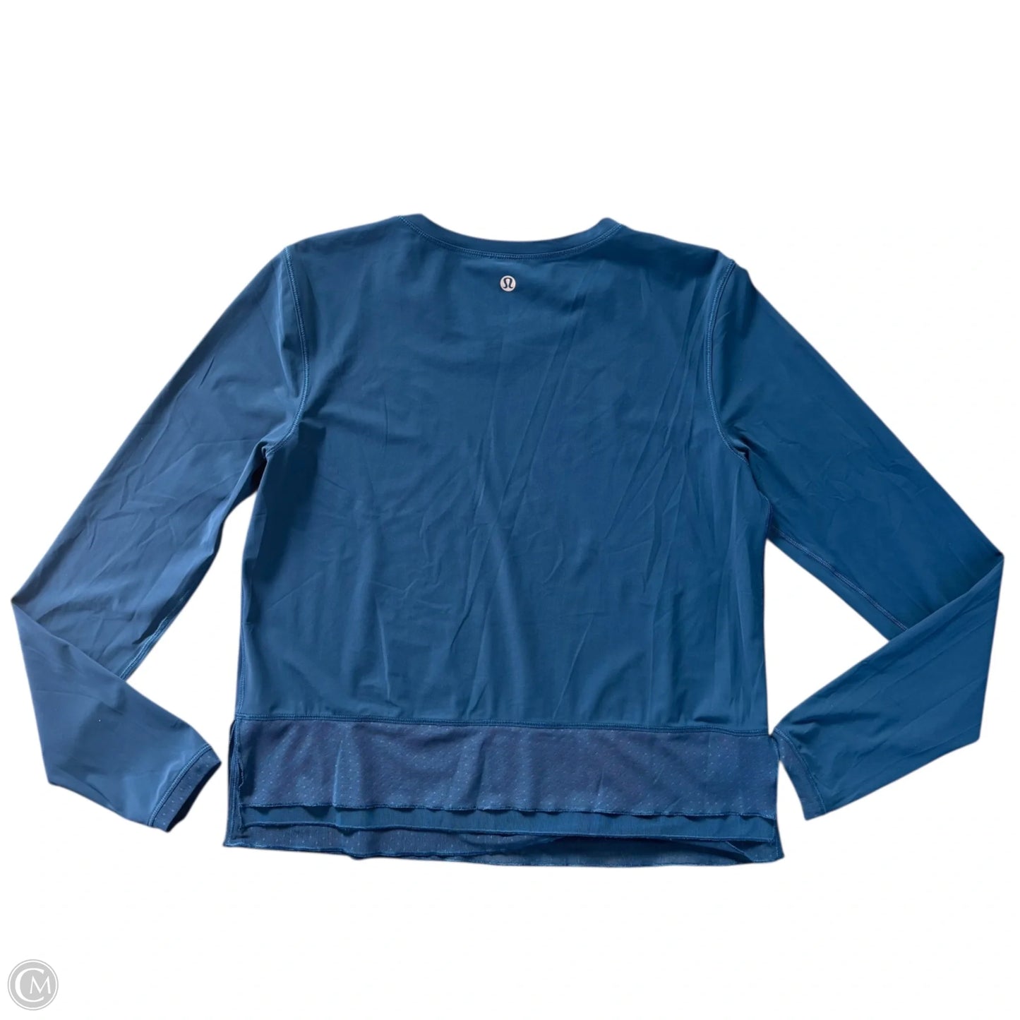 Athletic Top Long Sleeve Crewneck By Lululemon In Blue, Size: M