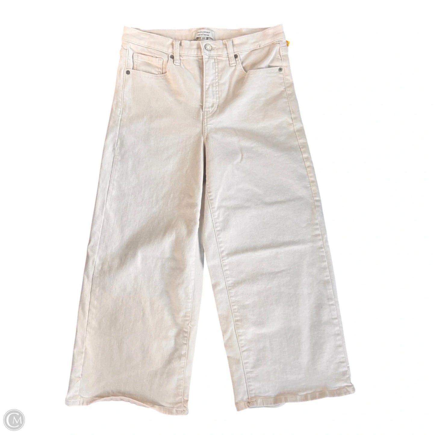 Jeans Wide Leg By Banana Republic In White, Size: 8