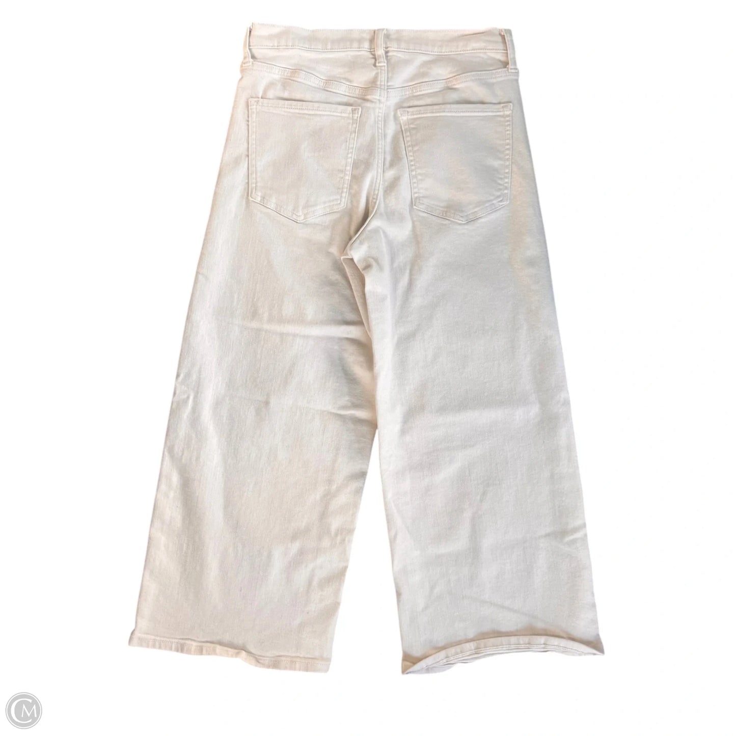 Jeans Wide Leg By Banana Republic In White, Size: 8