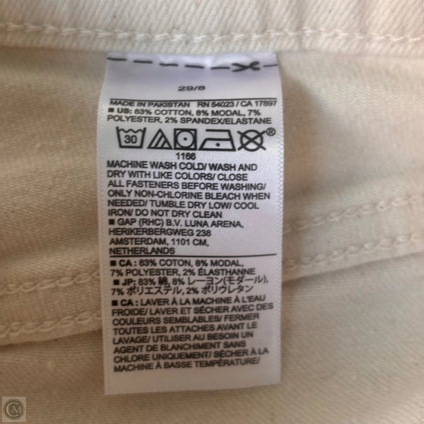 Jeans Wide Leg By Banana Republic In White, Size: 8