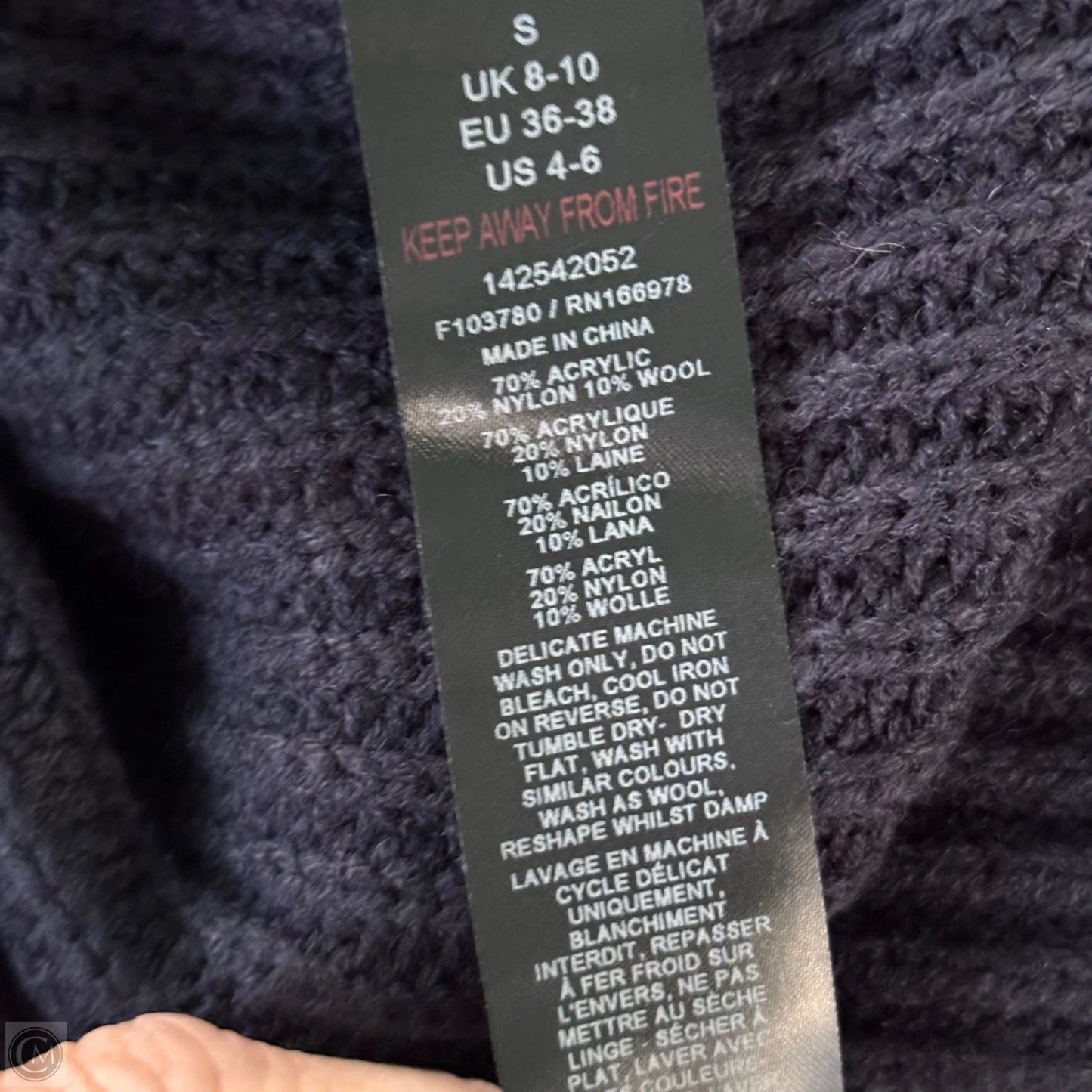 Sweater By Top Shop In Blue, Size: S