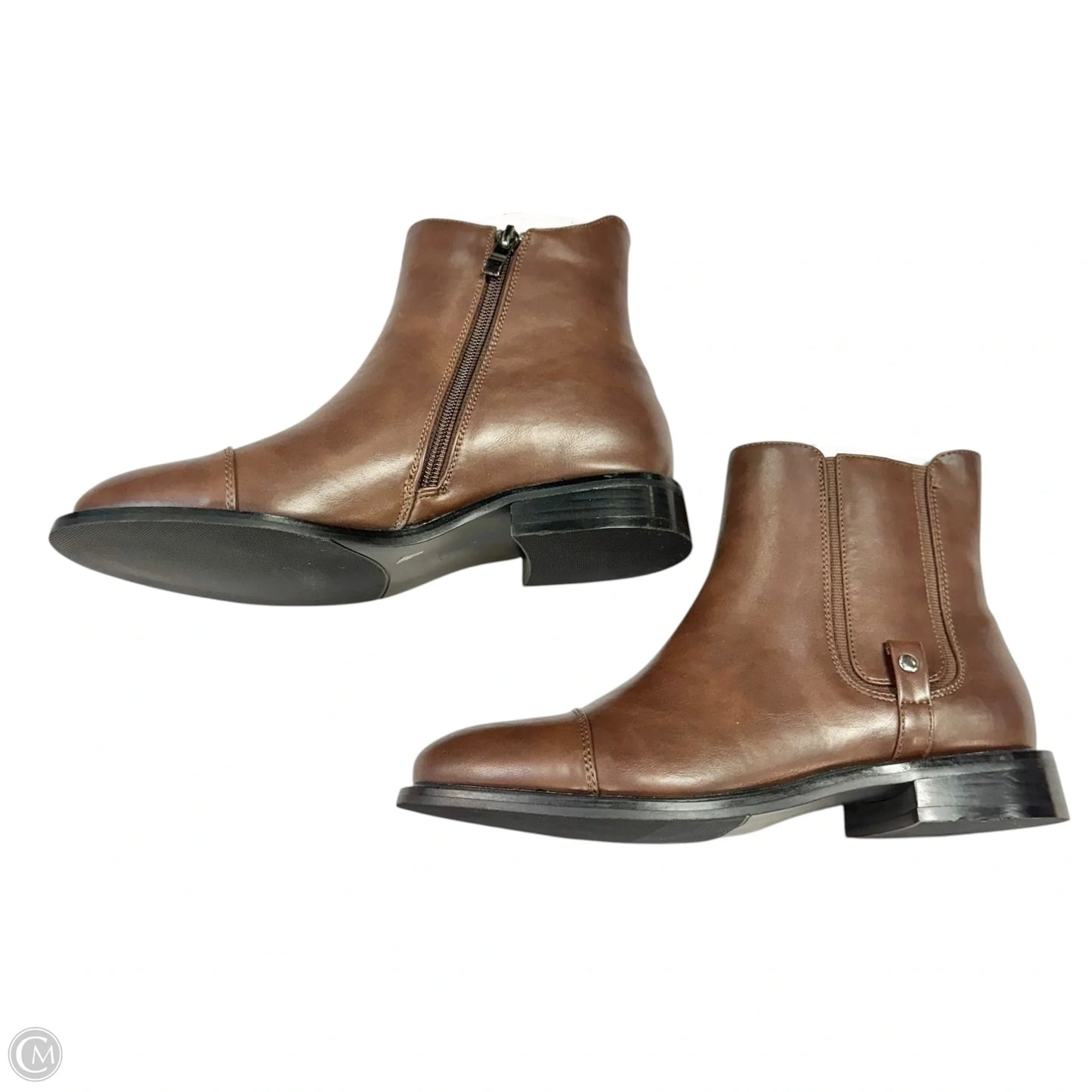 Boots Ankle Flats By London Rebel In Brown, Size: 6.5