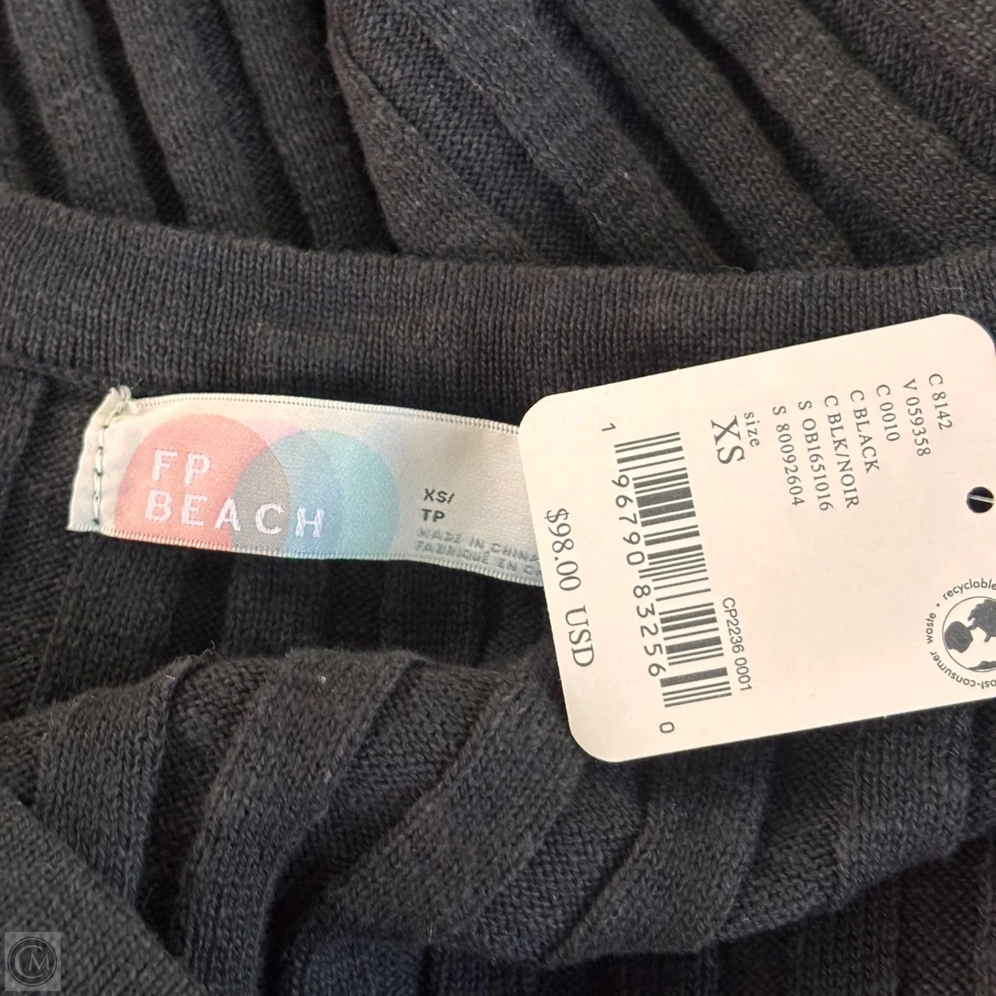 Top Short Sleeve By Free People In Black, Size: Xs