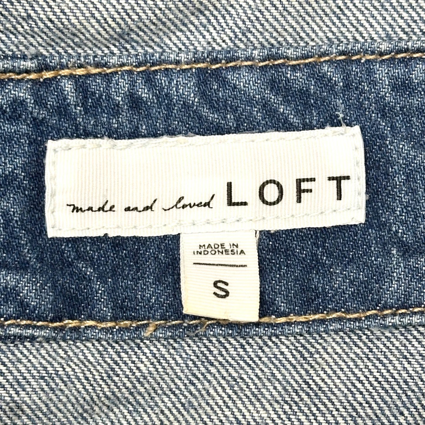 Jacket Denim By Loft In Blue, Size: S