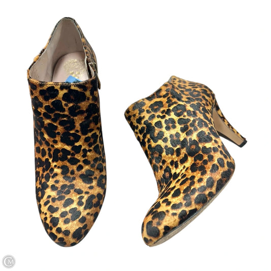 Boots Ankle Heels By Vince Camuto In Animal Print, Size: 10