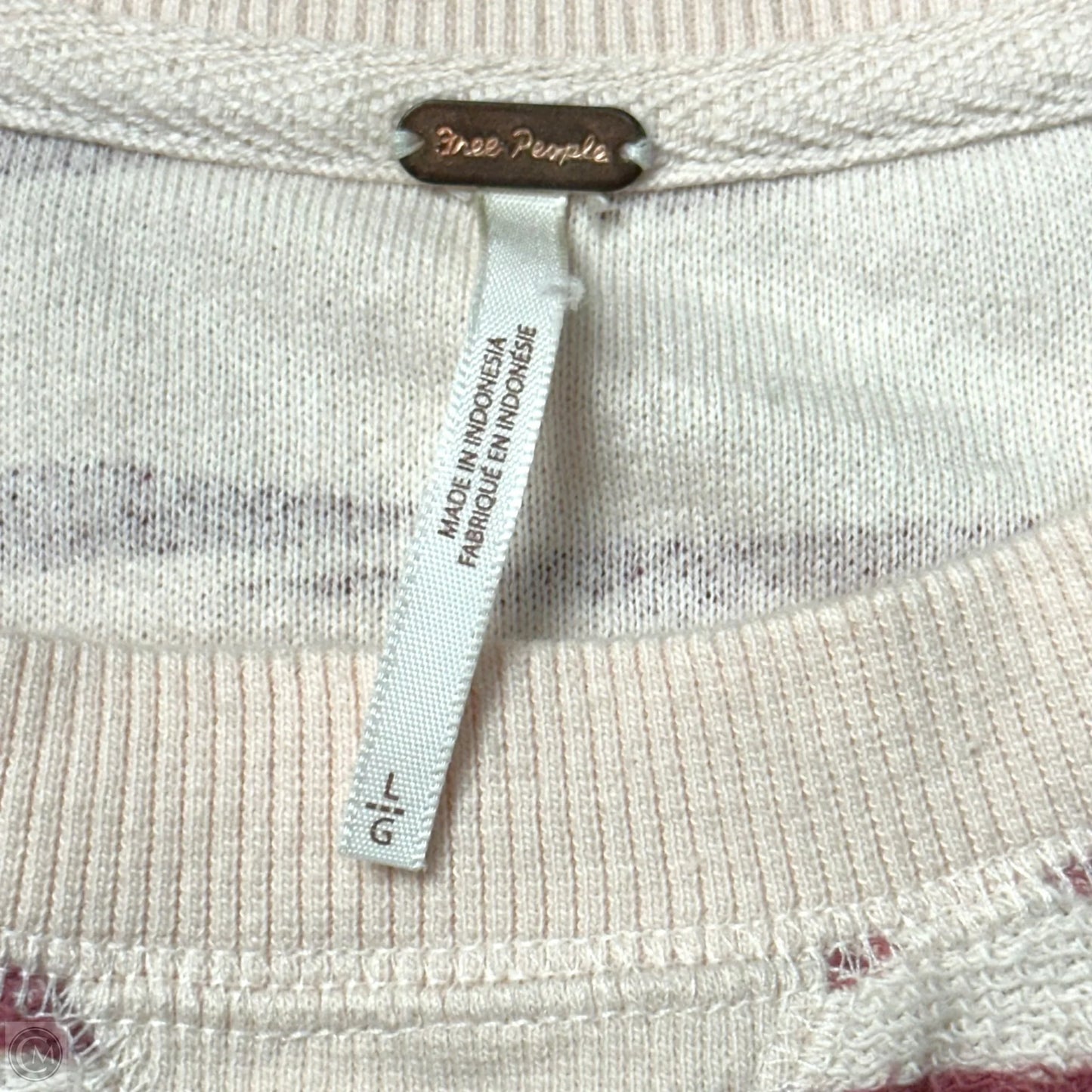 Sweatshirt Crewneck By Free People In Pink, Size: L