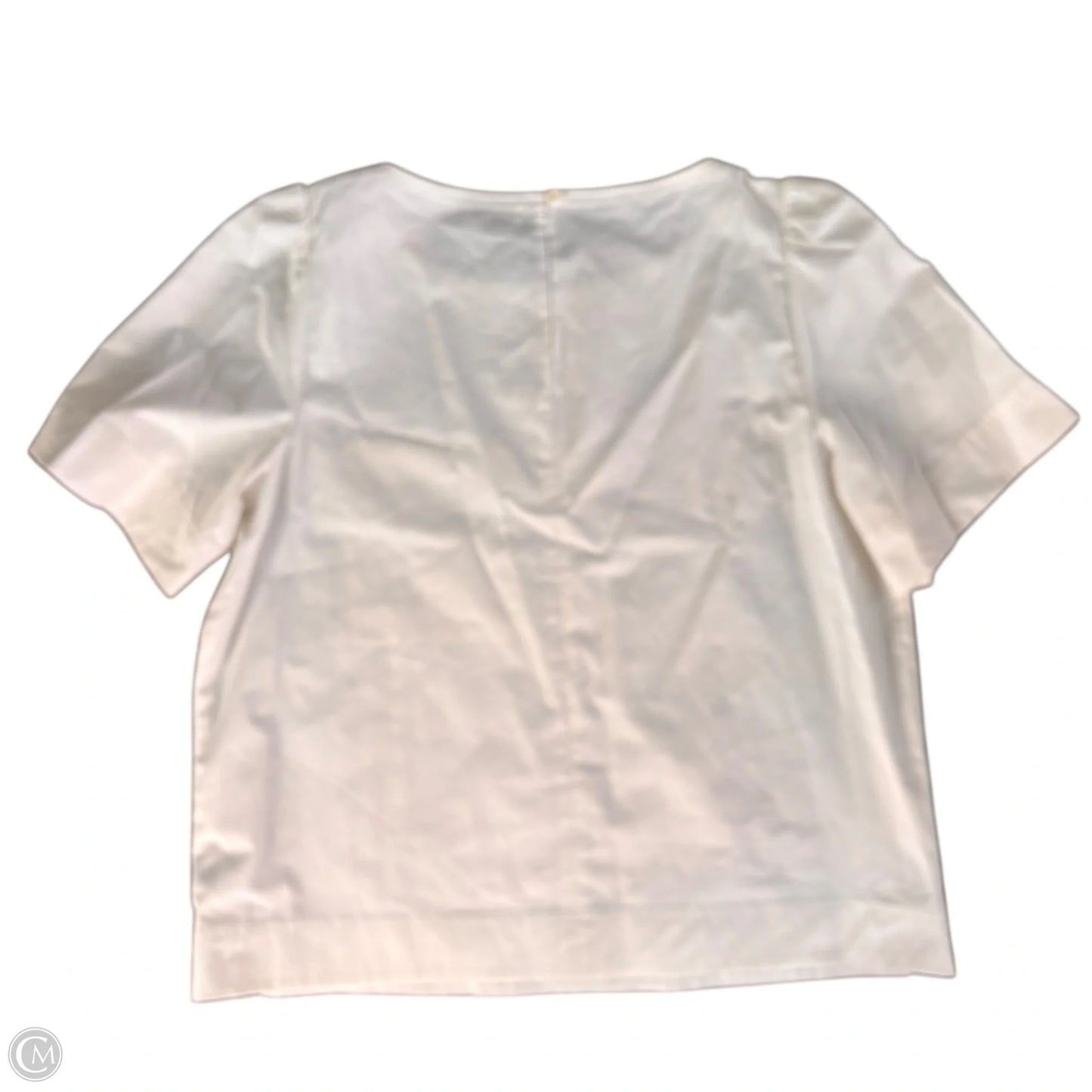 Top Short Sleeve Designer By Kate Spade In White, Size: Xl