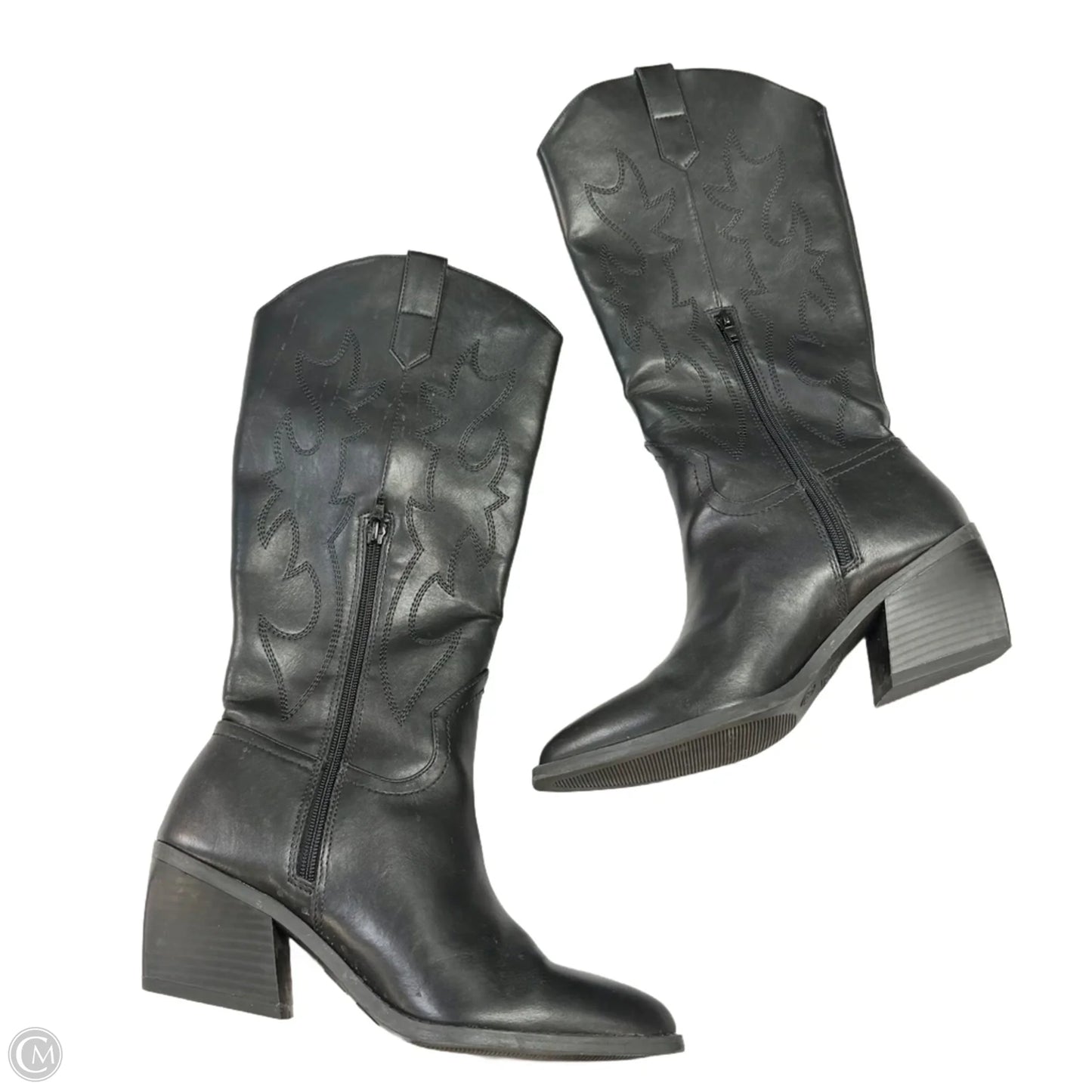 Boots Mid-calf Heels By Madden Nyc In Black, Size: 8