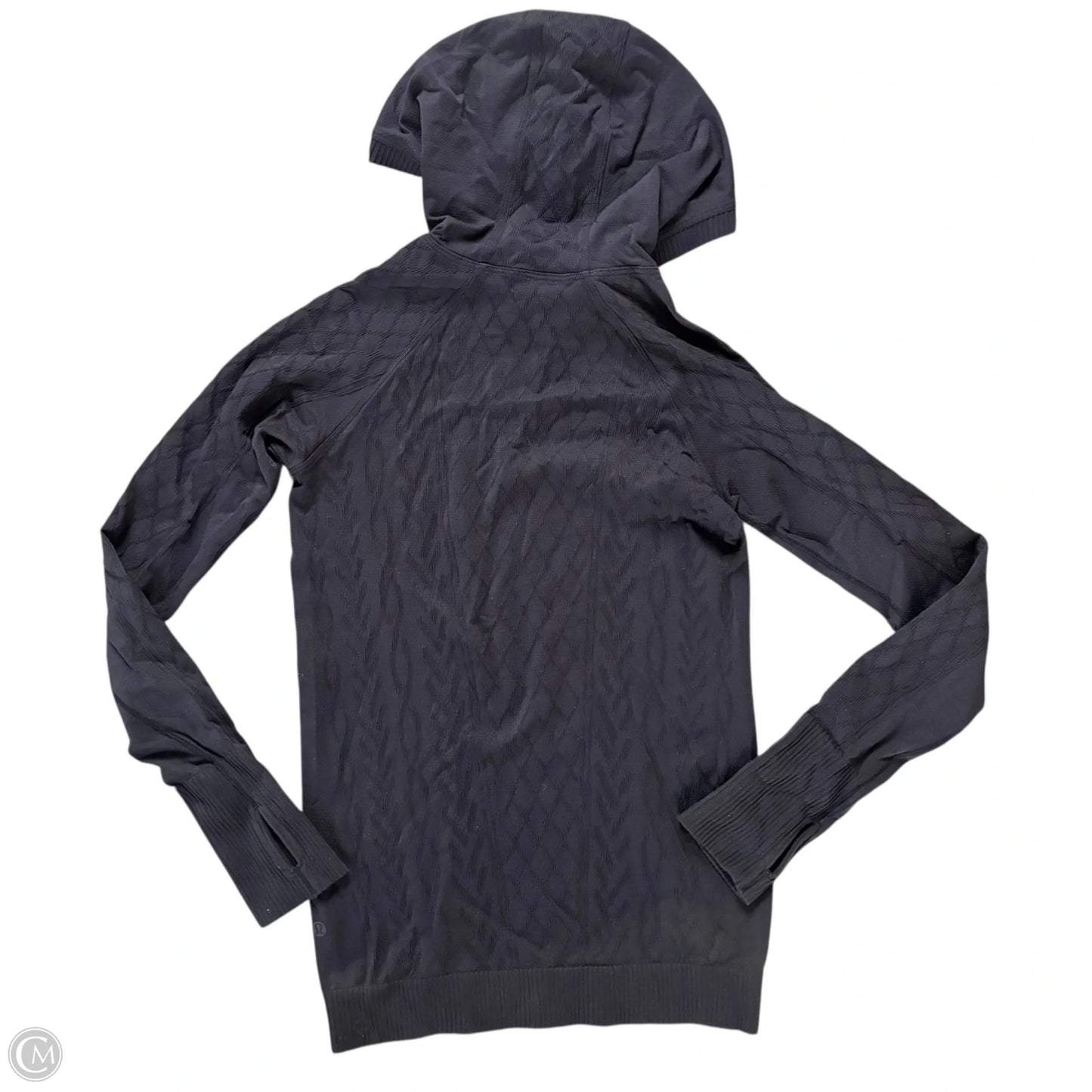 Athletic Top Long Sleeve Hoodie By Lululemon In Black, Size: M