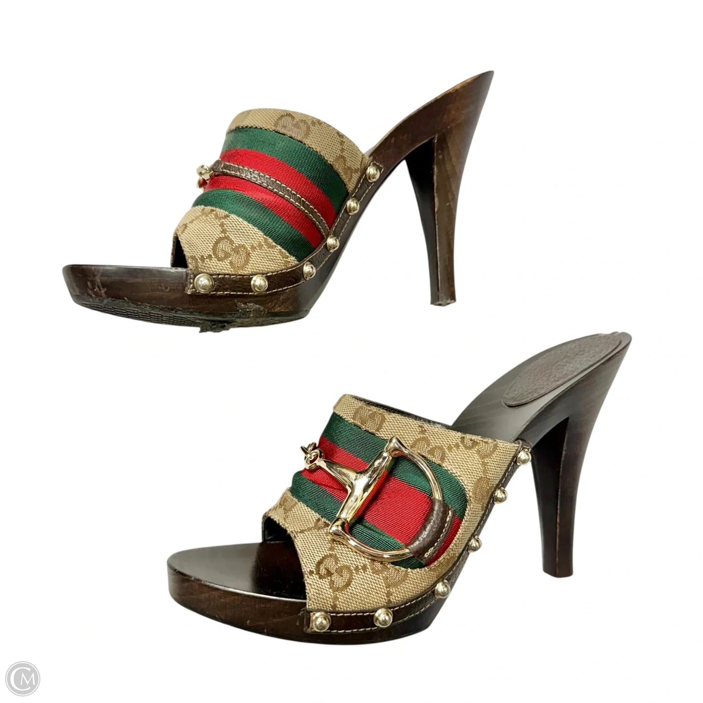 Shoes Luxury Designer By Gucci In Brown, Size: 8