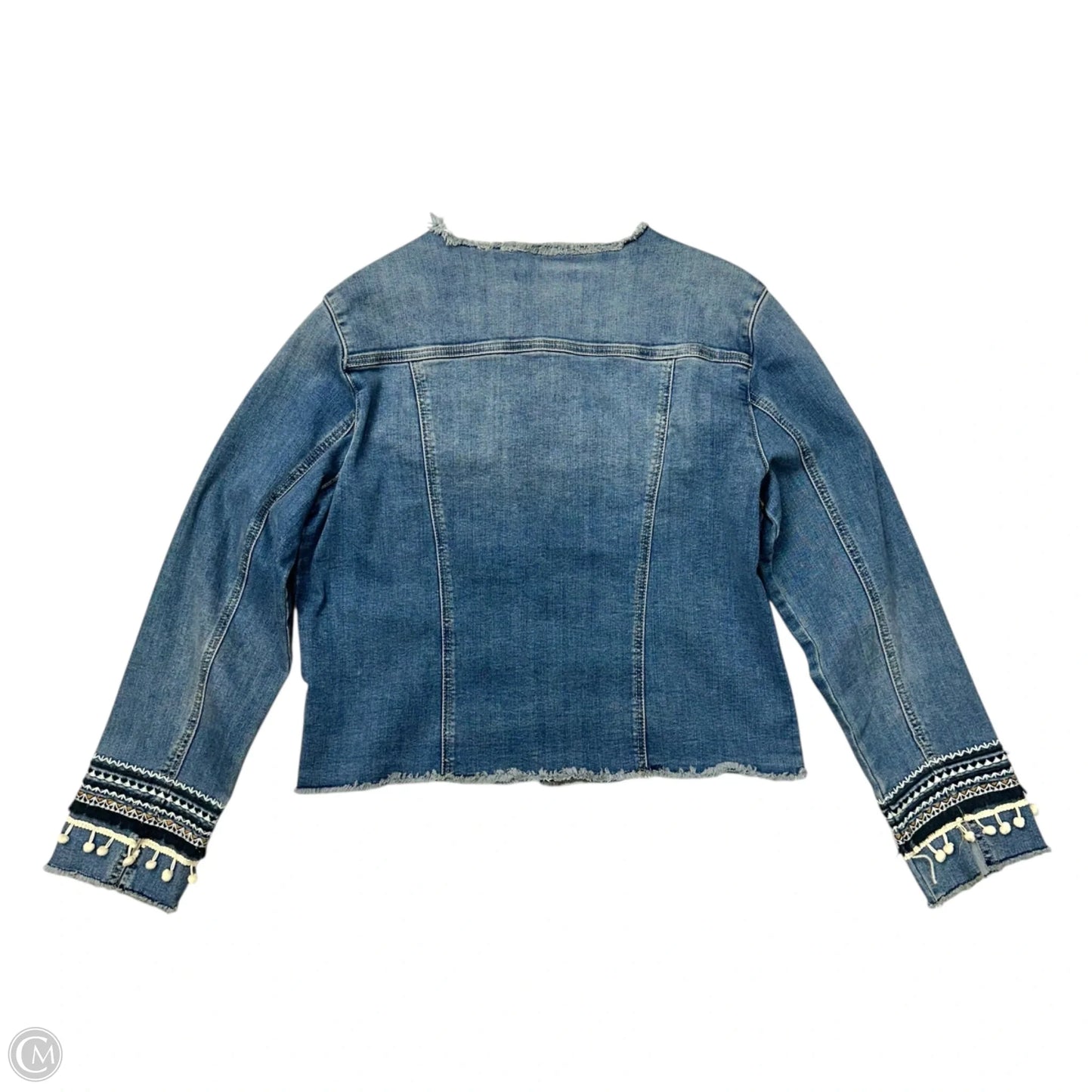 Jacket Denim By Charlie B In Blue, Size: L