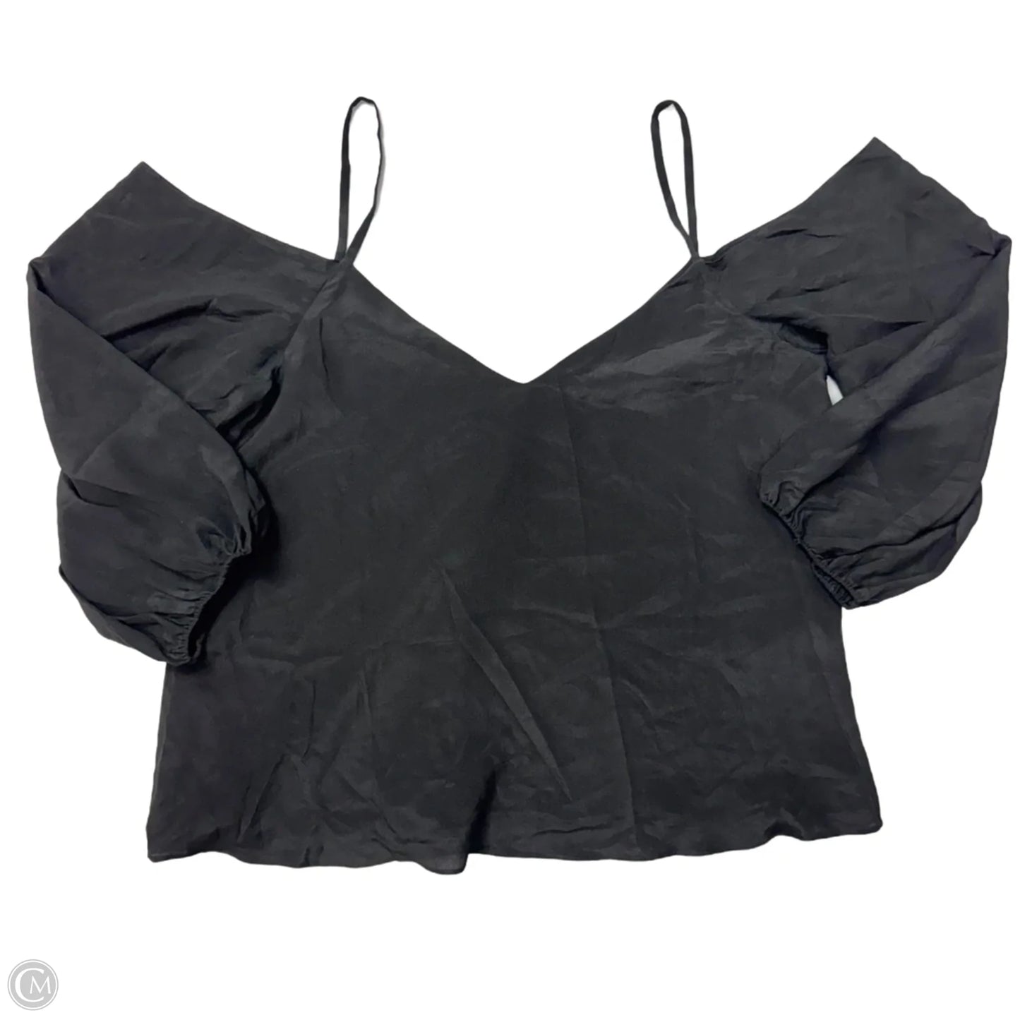 Top 3/4 Sleeve Designer By Alice + Olivia In Black, Size: M