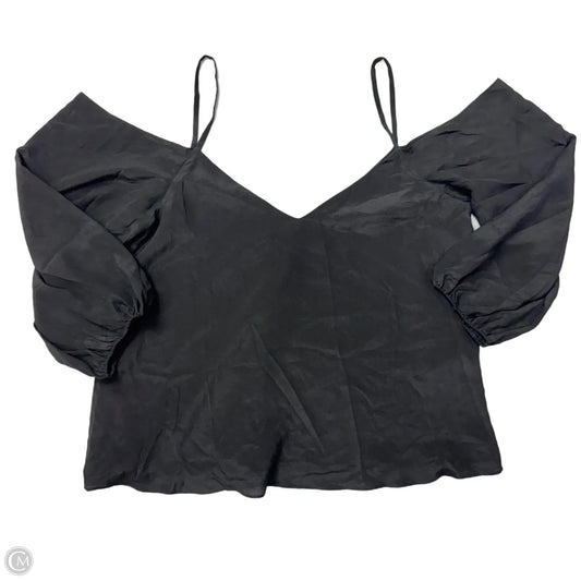 Top 3/4 Sleeve Designer By Alice + Olivia In Black, Size: M