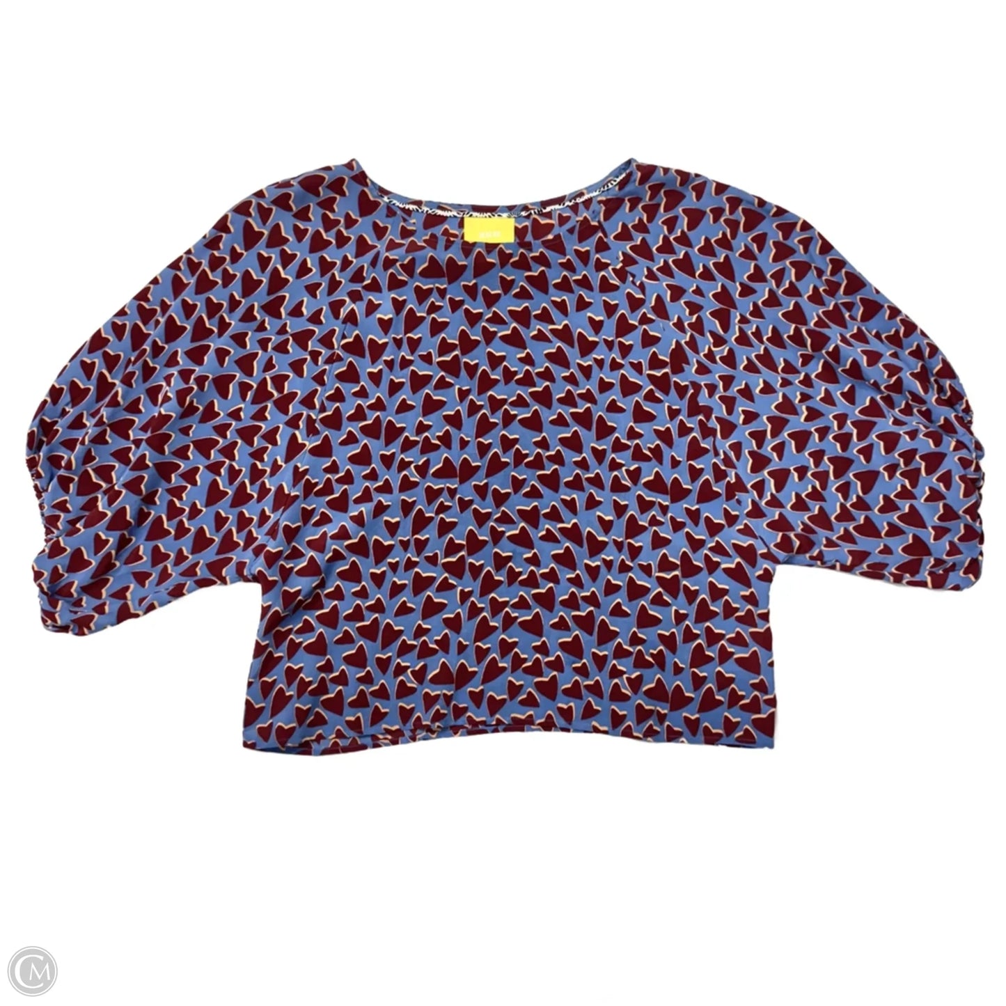 Top 3/4 Sleeve By Maeve In Blue & Red, Size: S